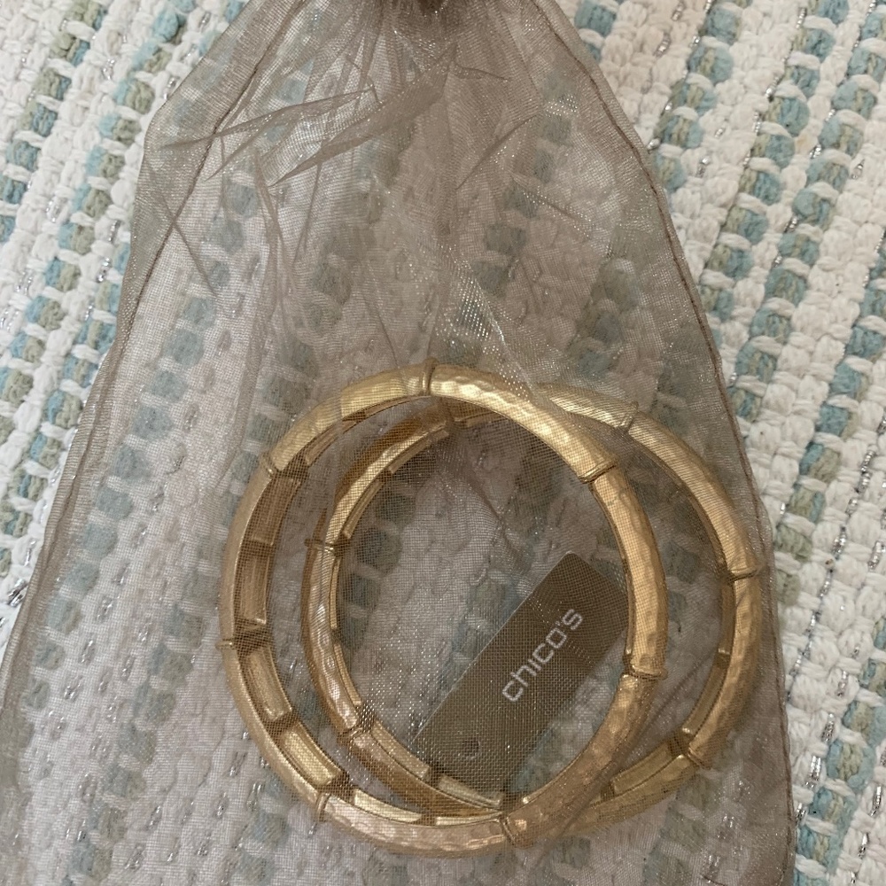 Chicos Gold Bangle Bracelets